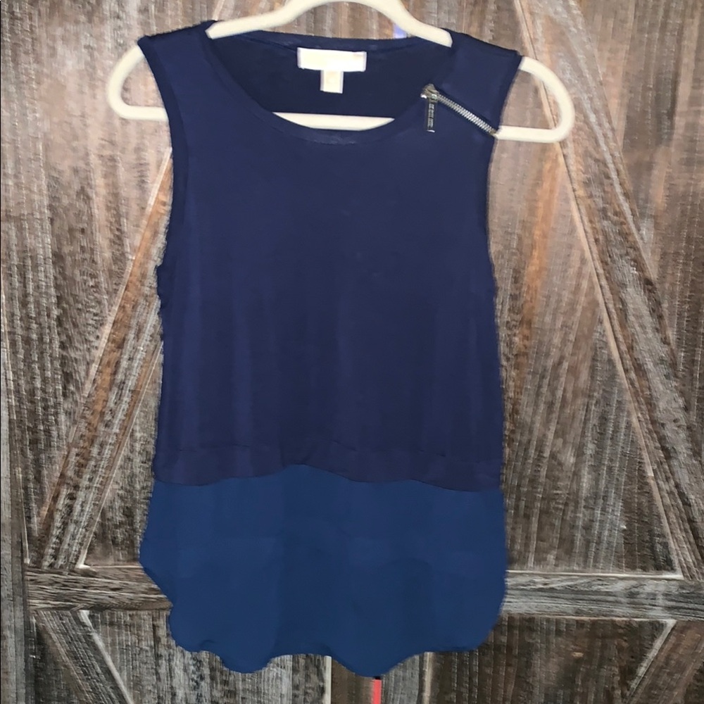 Michael Kors Navy Sleeveless Tank